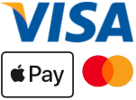 Visa, Apple Pay and Mastercard logos